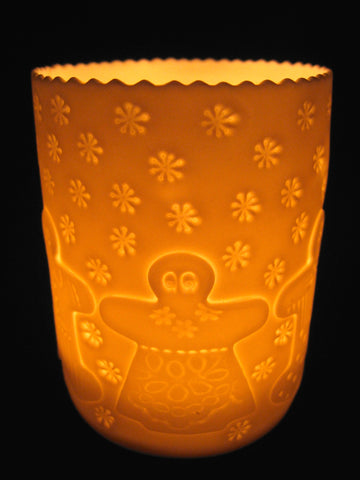 Gingerbread Folk Porcelain Tealight Holder